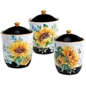 Certified International Sunflower Fields Canister Set