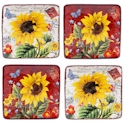 Certified International Sunflower Meadow Canape Plate