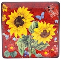 Certified International Sunflower Meadow Square Platter