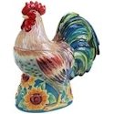 Certified International Sunflower Rooster Cookie Jar