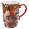 Certified International Sunflower Rooster Pitcher