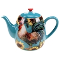 Certified International Sunflower Rooster Teapot