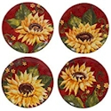 Certified International Sunset Sunflower Canape Plate