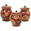 Certified International Sunset Sunflower Canister Set