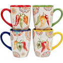 Certified International Sweet & Spicy Coffee Mugs