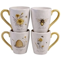 Certified International Sweet as a Bee Coffee Mugs