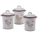 Certified International Toile Rooster Canister Set