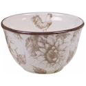 Certified International Toile Rooster Ice Cream Bowl