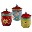 Certified International Tunisian Sunset Canister Set
