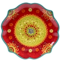 Certified International Tunisian Sunset Round Scallped Platter