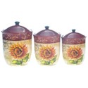 Certified International Tuscan Sunflower Canister Set