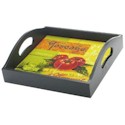 Certified International Tuscan Table Wood Square Tray with Handles