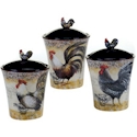 Certified International Vintage Rooster Canister Set