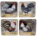 Certified International Vintage Rooster Dessert Plate