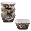 Certified International Vintage Rooster Ice Cream Bowl