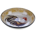 Certified International Vintage Rooster Pasta Serving Bowl
