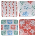 Certified International Water Coral Canape Plate