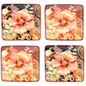Certified International Watercolor Poppies Canape Plate