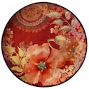Certified International Watercolor Poppies Dinner Plate