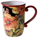 Certified International Watercolor Poppies Pitcher