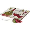 Certified International Wine Country Cheese Plate with Knife