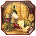 Certified International Wine Map Square Platter