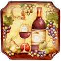 Certified International Wine Map Square Platter