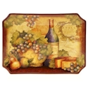 Certified International Wine Map Rectangular Platter