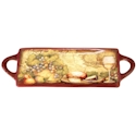 Certified International Wine Map Rectangular Platter with Handles