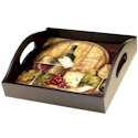 Certified International Wine Map Wood Tray with Handles