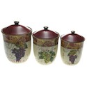 Certified International Wine Tour Canister Set
