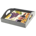 Certified International Wine Tour Wood Square Tray with Handles