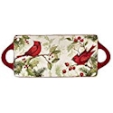 Certified International Winter Field Notes Rectangular Platter with Handles