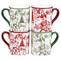 Certified International Winter Field Notes Toile Mug