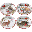 Certified International Winter Forest Canape Plate