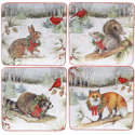 Certified International Winter Forest Toile Dessert Plate