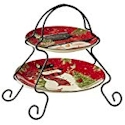 Certified International Winter's Plaid 2-Tier Server