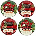Certified International Winter's Plaid Toile Dessert Plate