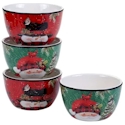Certified International Winter's Plaid Ice Cream Bowl