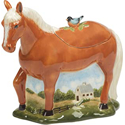 Certified International York Stables 3-D Horse Cookie Jar