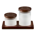 Corelle Market Street New York Acacia Wood Sugar & Milk Acacia Wood Tray