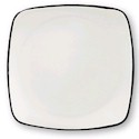 Corelle Hearthstone Spice Alley Square Royal White Dinner Plate