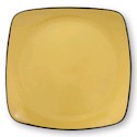 Corelle Hearthstone Spice Alley Square Turmeric Yellow Dinner Plate
