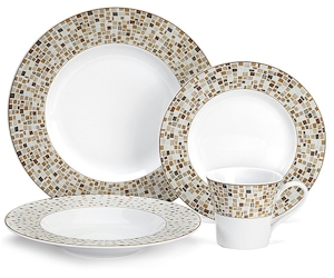 Aleria Brown Dinnerware by Cuisinart CDP01-S4ADB