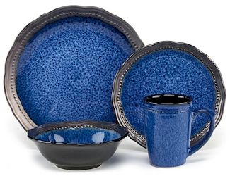 Jenna Blue Dinnerware by Cuisinart CDST1-S4JEB