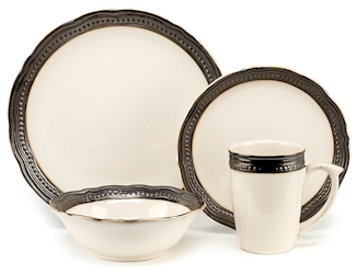 Jenna Natural Dinnerware by Cuisinart CDST1-S4AE