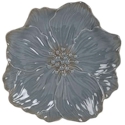 Fitz and Floyd Farmstead Home Gray Flower Accent Plate