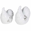 Fitz and Floyd Farmstead Home Rooster and Hen Salt & Pepper Set