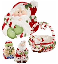Candy Cane Santa by Fitz and Floyd