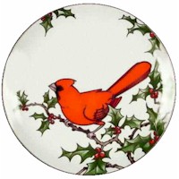 Christmas Holly Cardinal by Fitz and Floyd